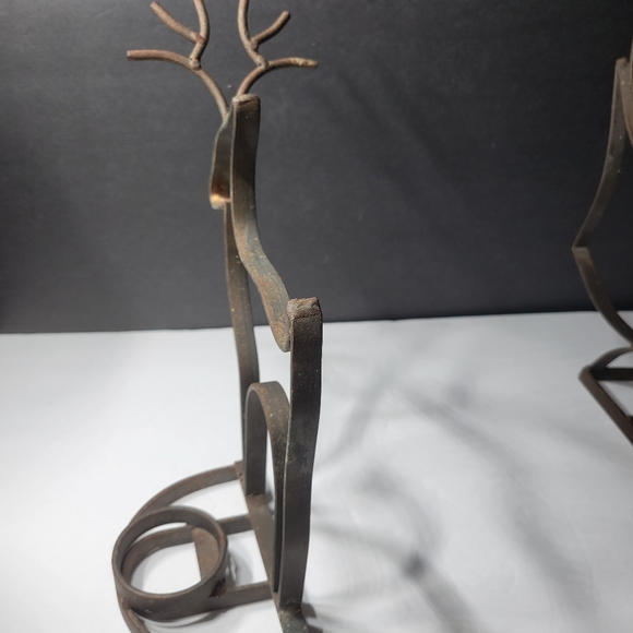 Wrought Iron Deer Candle Holder Decor - Picture 4 of 11